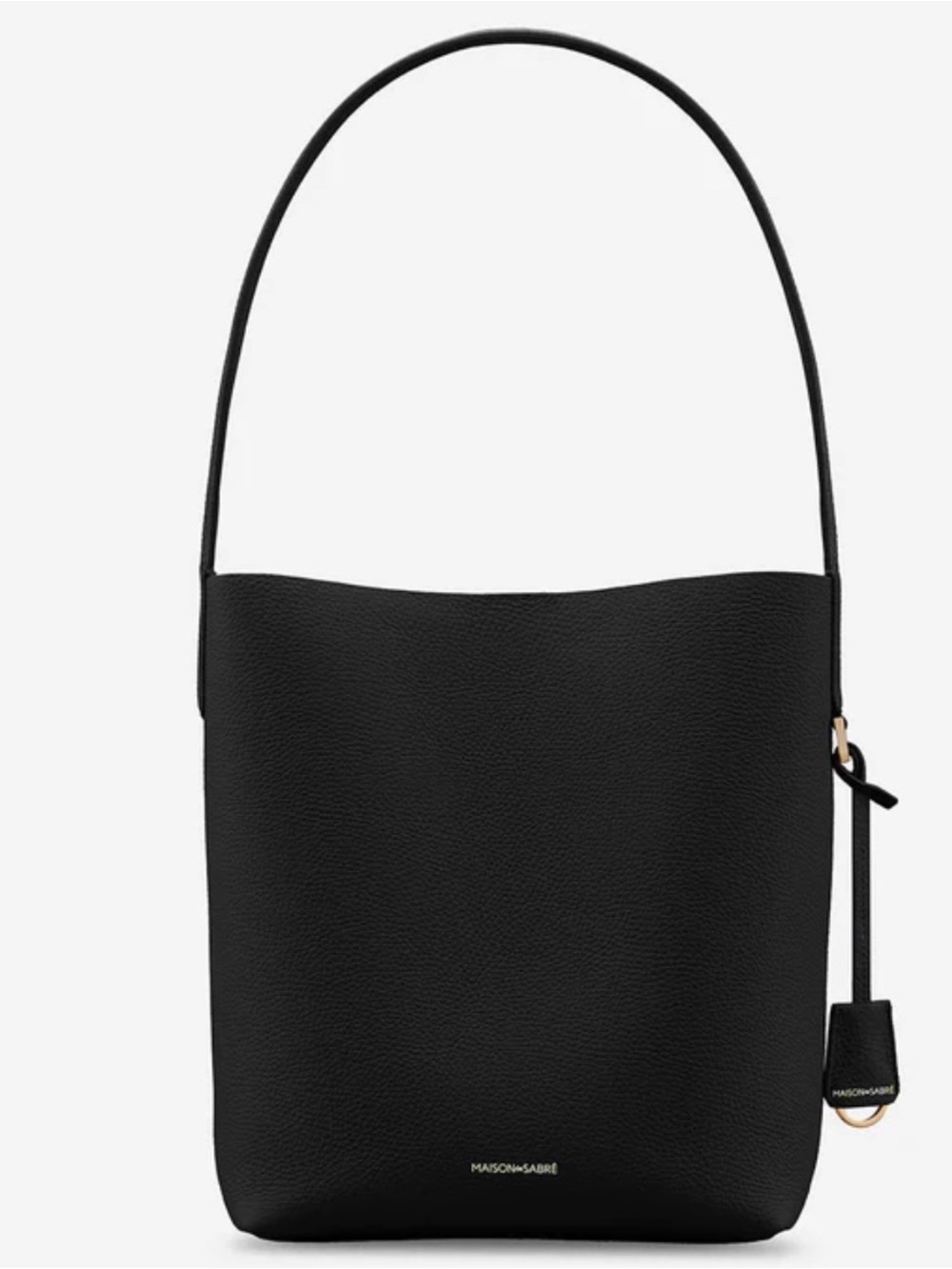 MAISON/SABRÉ Pebbled Black Shoulder Tote